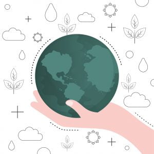 Save the world environmental conservation vector